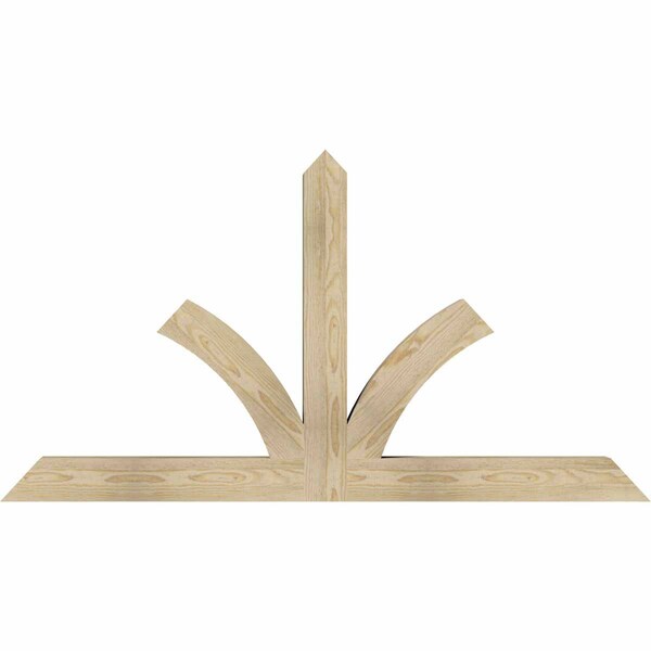 Ekena Millwork Richland Rough Sawn Timber Gable Bracket, Douglas Fir, 60"W x 32"H x 4"D x 4"F, 13/12 Pitch GBW060X32X0404RIC00RDF - main